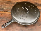 Griswold Cast Iron #9 Large Logo Skillet with Fully Marked Low Dome Skillet Lid
