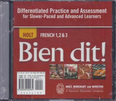 Bien dit!: Differentiated Practice - CD-ROM, by RInehart and Winston - Very Good