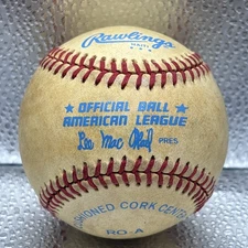 Rawlings Official American League Baseball Lee MacPhail President Haiti Used