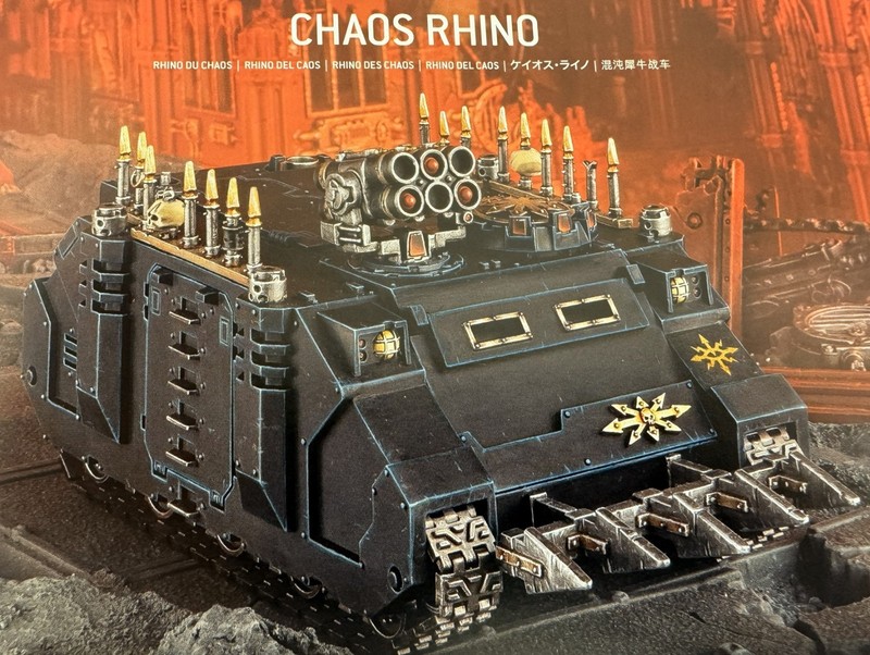 Warhammer 40k Chaos Space Marines Rhino New on Sprue