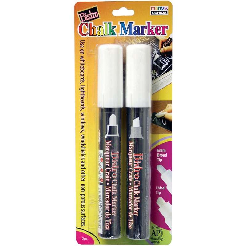 Bistro Chalk Marker Set 2/Pkg White