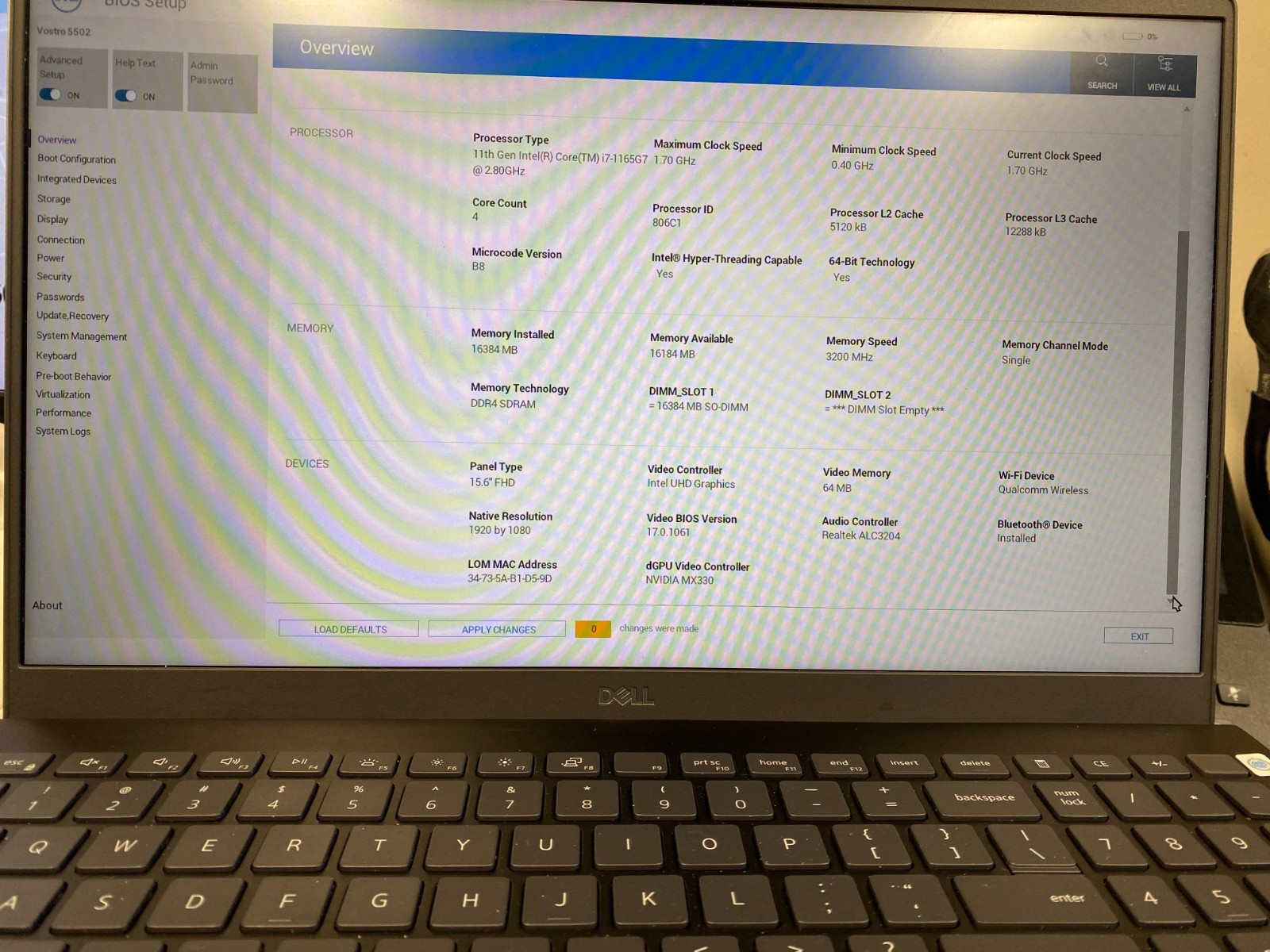 Dell Vostro 5502, 15.6-Inch Laptop, with i7-1165G7, Windows 11 Pro