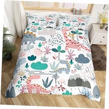 Dino Bedding Set Full, Cartoon Dinosaur Duvet Full No Comforter Multi Z3
