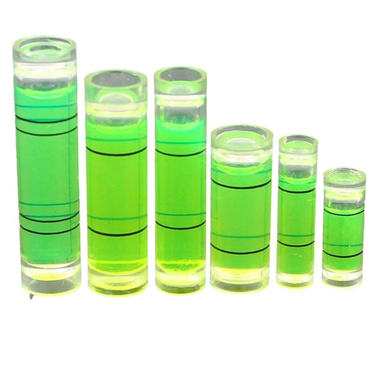 Cilíndrico Spirit Level Bubble Vial 3 Pack - Varios tamaños