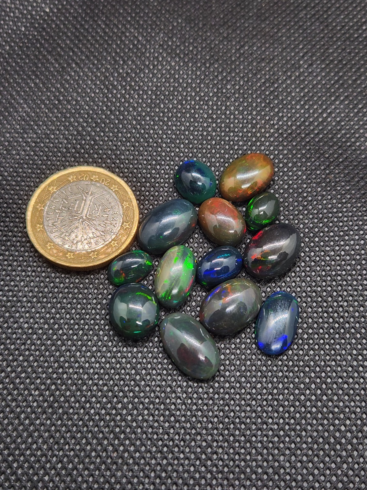 Lot cabochons opale Welo fumée pierre naturelle d'Éthiopie pour bijoutier
