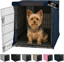 GORILLA GRIP Dog Crate Covers Compatible with Amazon Basics 30" Dog Crates Navy