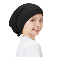 Kids Silk Satin Lined Bonnet for Girls Satin Hair Bonnet for Sleeping Double ...