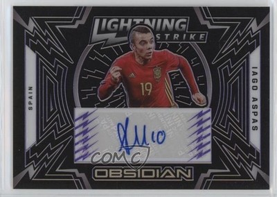 2021 Obsidian Lightning Strike Electric Etch Purple 59/75 Iago Aspas Auto 0oz9