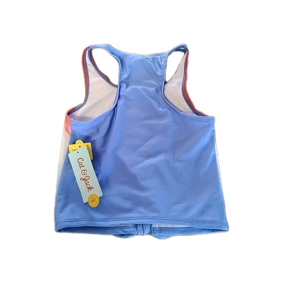 Camisa Traje de Baño Cat & Jack Niñas Azul/Rojo/Blanco Talla M (7/8) Foto 2 de 2