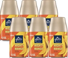 Glade Automatic Spray Refill, Mighty Mango, Scented Air Freshener 6.2 Oz 6 Pack