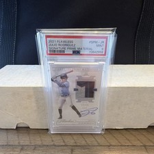 2021 Panini Flawless Julio Rodriguez Signature Prime Materials /15 PSA 9 POP 3 
