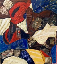 Susan E. Wolfe (American), Orig. Acrylic & Collage/Canvas Contemporary Art, LOA!