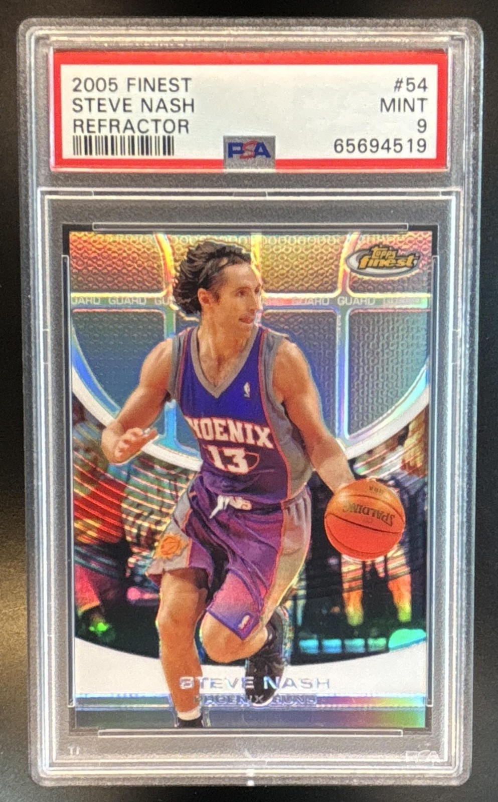 2005-06 Topps Finest #54 Steve Nash Refractor #/349 Suns PSA 9 MINT Only 1 10