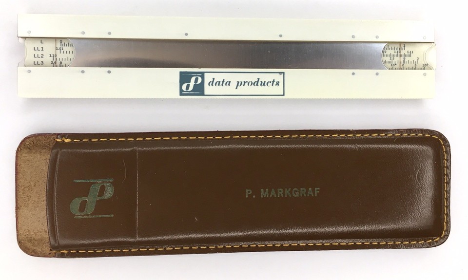 A Sun Hemmi slide rule with a rare Data Products corporate logo — a cool dual artifact of both analog computing history and vintage corporate culture.