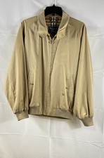 Vintage 90s Burberrys Men's Tan Harrington Jacket Nova Check Lined Size L