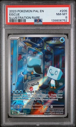 2023 POKEMON PAL EN-PALDEA EVOLVED ILLUSTRATION RARE #205 EISCUE PSA 8