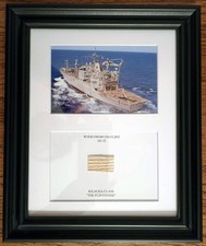 USS FLINT (AE-32)  Wood Display Vietnam, Cold War, Desert Storm