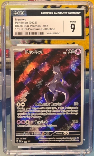 Mewtwo Pokemon 151 Ultra Premium Collection Black Star Promo English 052 CGC 9