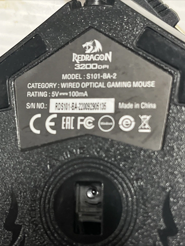 Red Dragon Wired USB LED Optical Gaming Mouse 3200 DPI S101-3 Redragon - Image 4 of 4