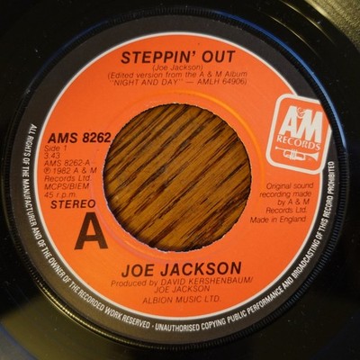 Joe Jackson   Steppin' Out 7'' Record 1982 A&M Records New Wave 45 RPM