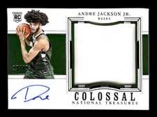 2023-24 National Treasures Andre Jackson Jr. Colossal Rookie Materials Auto /49