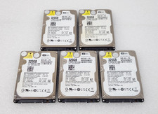 LOT OF 5 Western Digital WD3200BUCT 320GB 5400RPM 2.5" SATA 3.0Gb/s Hard Drives