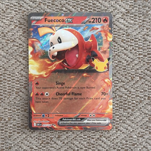 Pokémon TCG Fuecoco Ex 015/128 30th Anniversary Celebrations Nm🔥🔥🔥