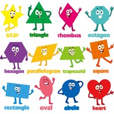 Shapes for Classroom Wall Shape Posters Bulletin Board Decor