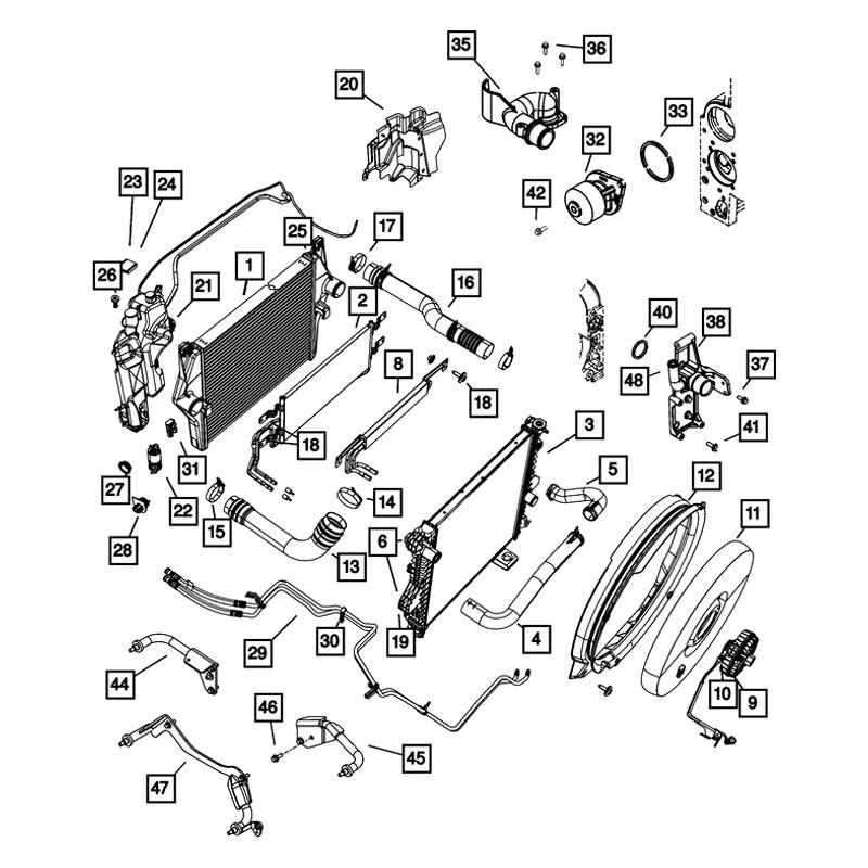 For Dodge Ram 4500 2008-2010 Mopar 55056916AC Automatic Transmission Oil Cooler Foto 3 de 3