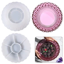 Silicone Resin Tray Mold, Fruit Storage Tray Epoxy Resin Casting Molds, Bowl