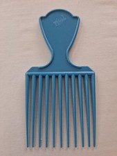 Vintage 90s WILHOLD Blue Hair Pick Lift Comb 5" x2 "
