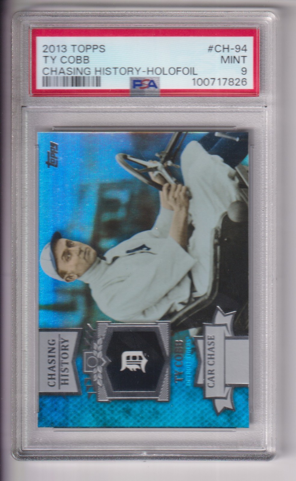 TY COBB 2013 TOPPS BASEBALL CHASING HISTORY CARD #CH-94 PSA GRADED 9 MINT