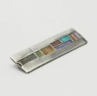 Carly Wright vintage modern enamel colorful rectangular brooch pin