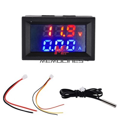 DC0-100V 10A Digital Voltmeter 0.28'' Dual Display Voltage Ammeter Meter Panel *h