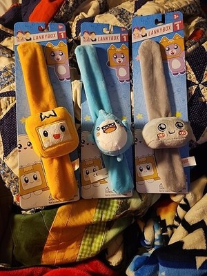 LankyBox Lot Of 3 Series 1 Slap Bracelet s Plush Thicc Foxy Ghosty *NEW*