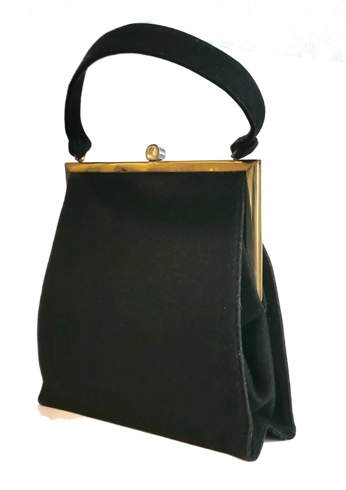 Cartera de mano alta vintage años 50 60 lana o como Mel Ton Deco Foto 2 de 4