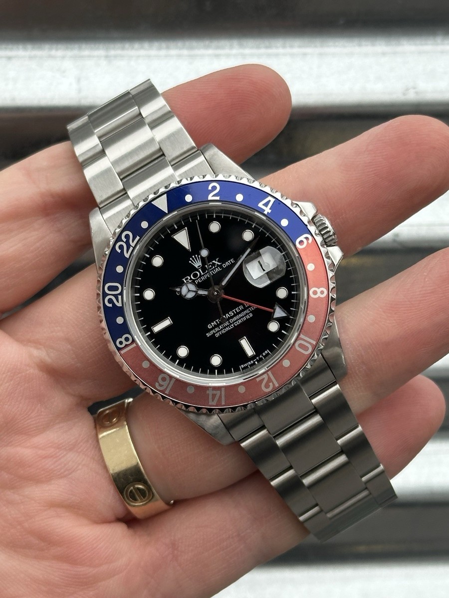 1996 Rolex GMT-Master II Pepsi 40mm 16710 Watch Only Upgraded SEL
