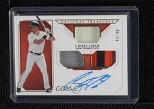 2019 Panini National Treasures Gold 49/49 Chris Shaw #RTM-CS Auto 0n9b