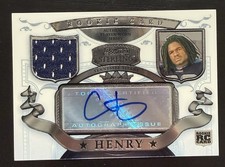 CHRIS HENRY 2007 Bowman Sterling #BSRRA-CH JERSEY AUTO Rookie Card RC. rookie card picture