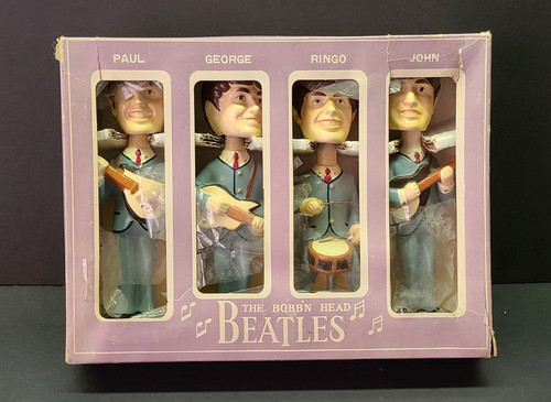 Car Mascots Inc The Beatles Bobblehead Set of 4 Ceramic Boxed