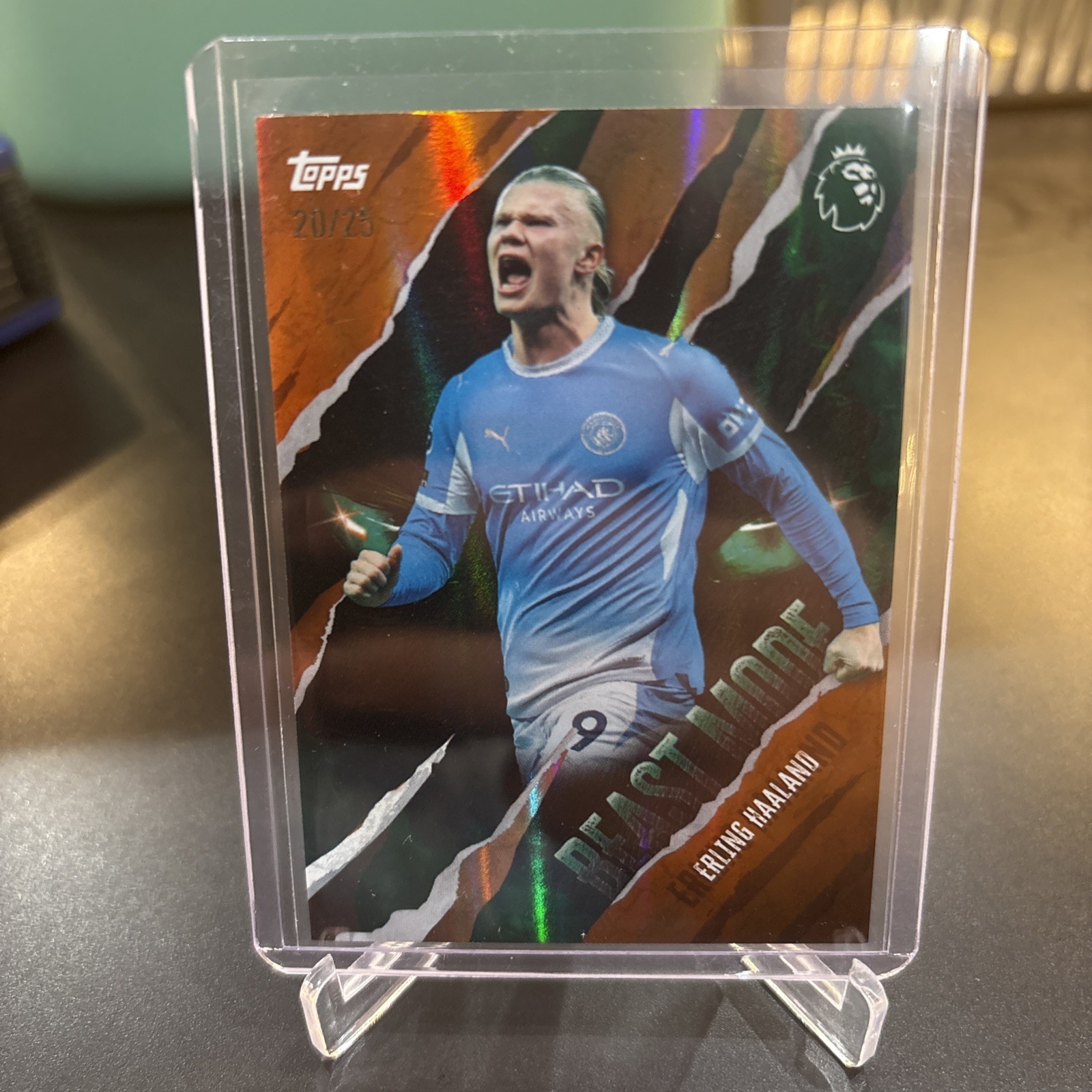 2026-27 Topps Flagship Premier League Erling Haaland Beast Mode Orange #/25 SSP