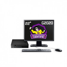 PC Mini Reconditionné G2020 16 Go RAM SSD 240go Windows 11 Pro Écran 22" + Clavi
