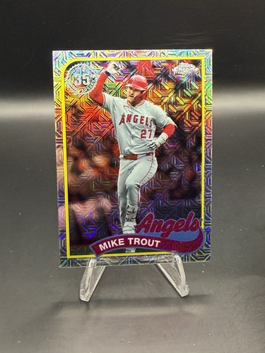 2024 topps update mike trout 1989 silver pack mojo refractor #100