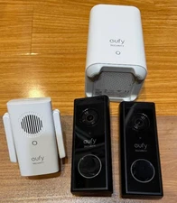 2 Eufy Wireless Video Doorbell 2K Security Camera - Model: T8210 + DOORBELL +HUB