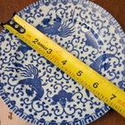 Blue & White Bird Pattern Ceramic Round Plates Set of 2 7 in Japan Glossy — photo 4