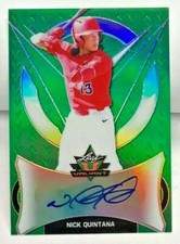 Nick Quintana 2019 Leaf Valiant GREEN Prismatic Autograph Auto #d 64/99 - TIGERS