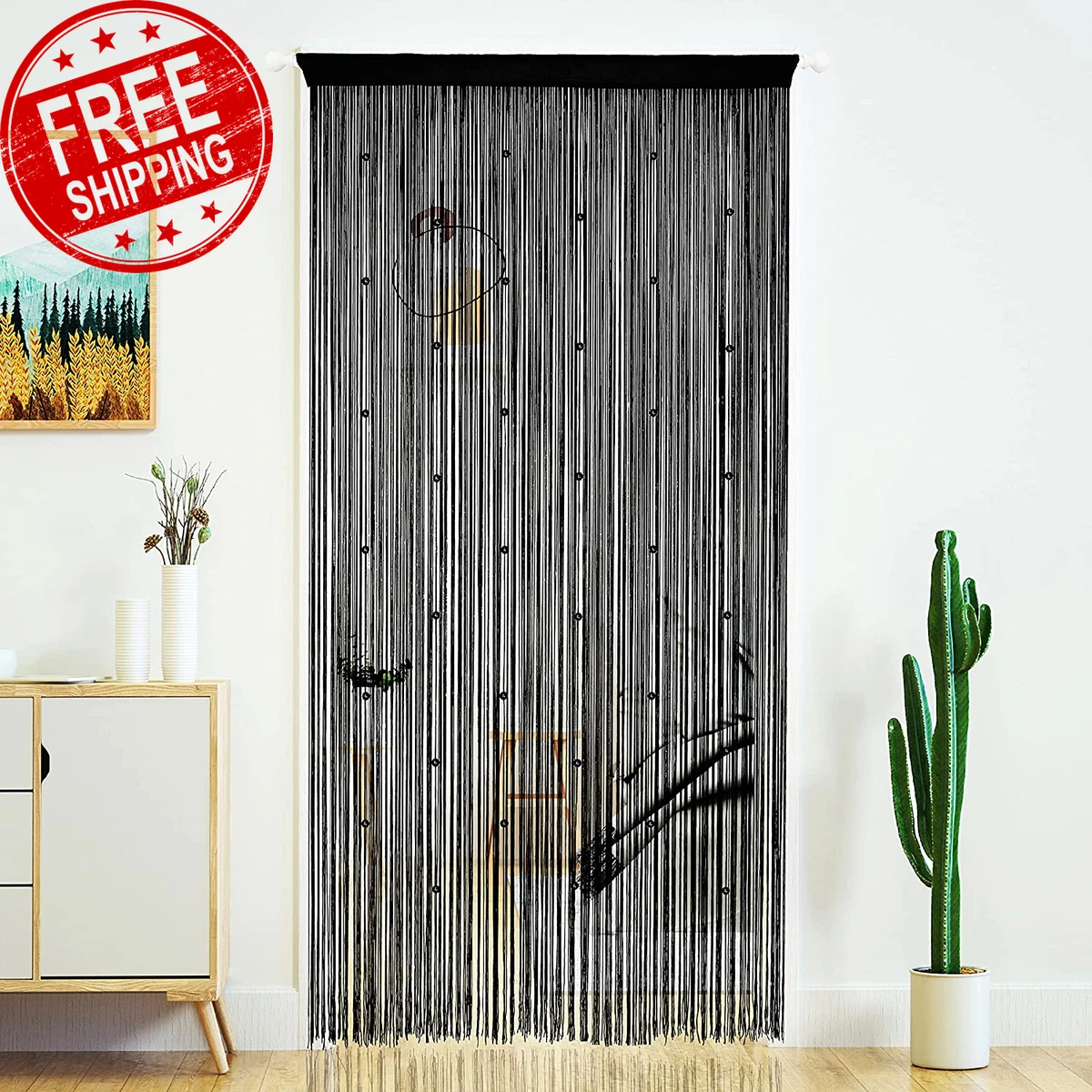 Beaded Curtain Door String Curtains for Doorway Tassels Beads