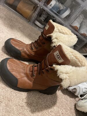 UGG Men sz 10 Butte Leather Waterproof Boots Stout s-l400.jpg main image 2