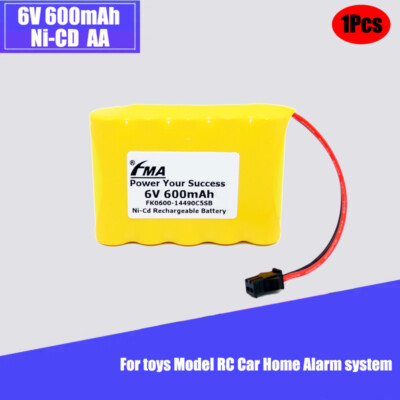 1×Ni-Cd AA 6V 600mAh Rechargeable Battery for toy Model RC Car
