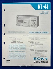 Original Sony RT-44 Stereo Receiver Tapedeck Service Manual